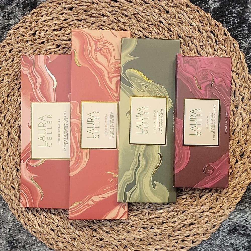 NWT LAURA GELLER BUNDLE OF 4 EYESHADOW PALETTES.